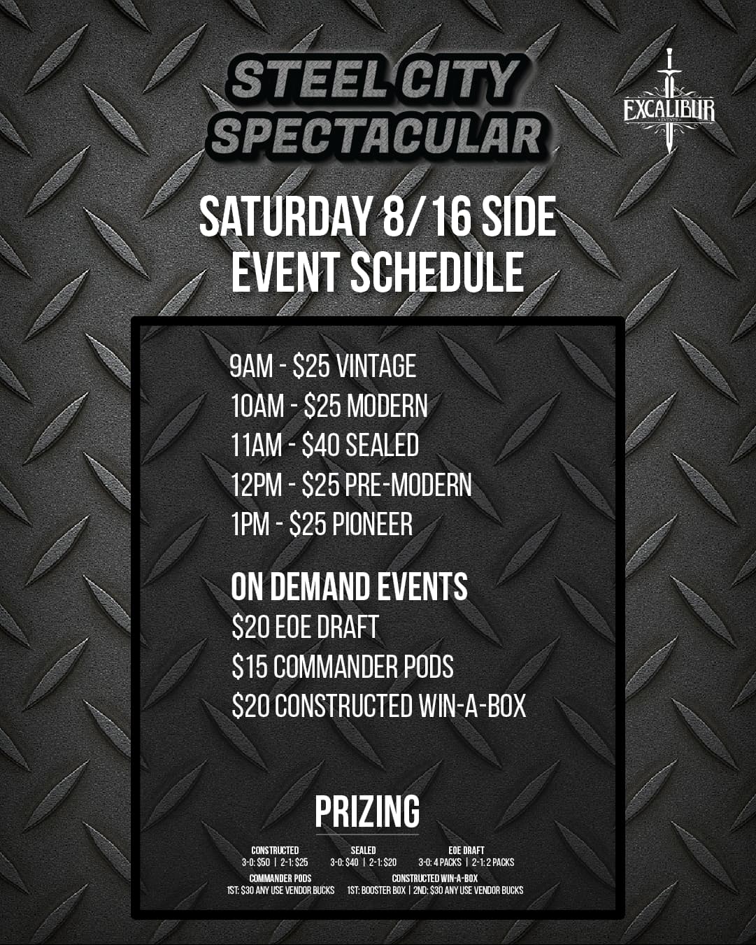 Saturday Side Events