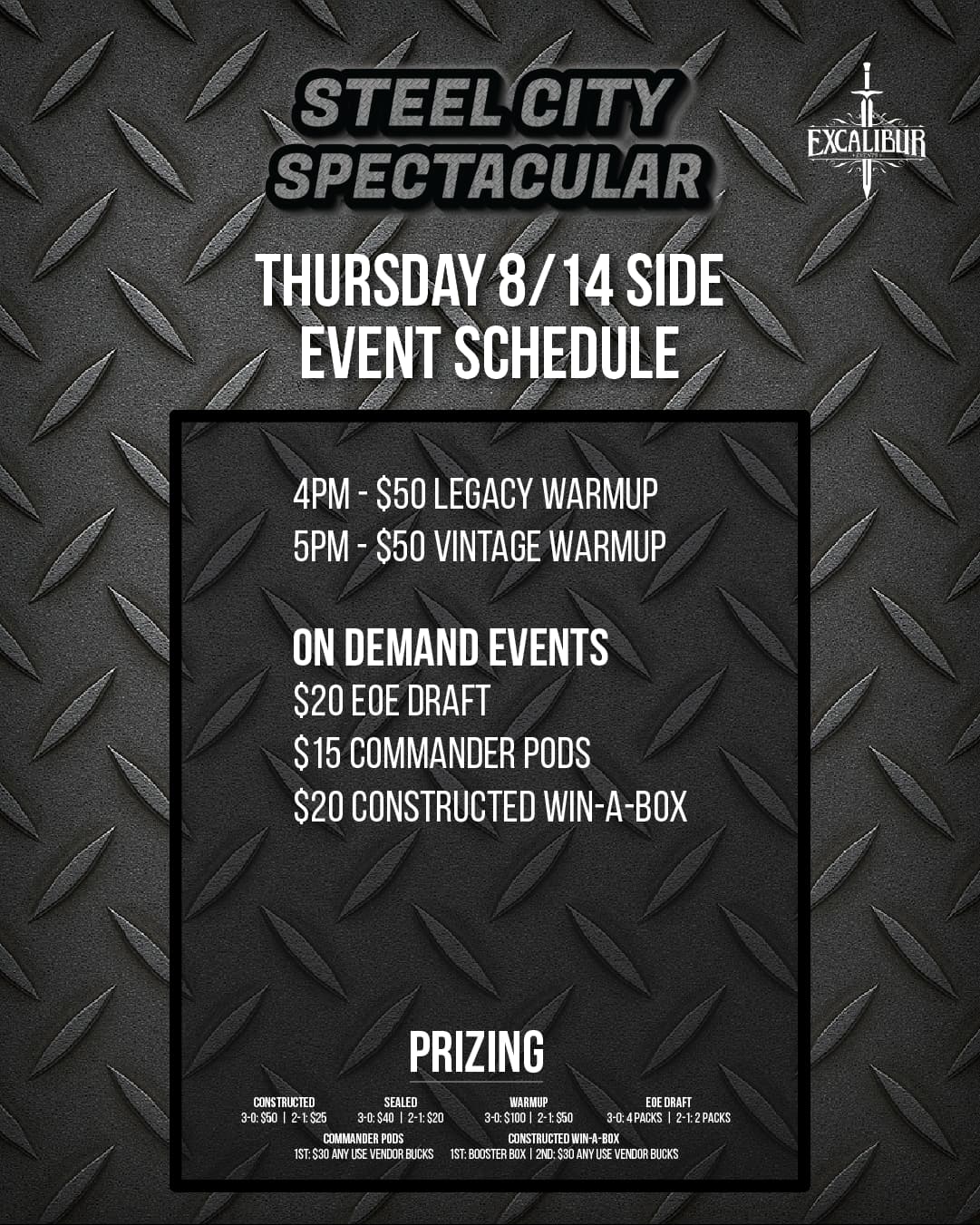 Thursday Side Events
